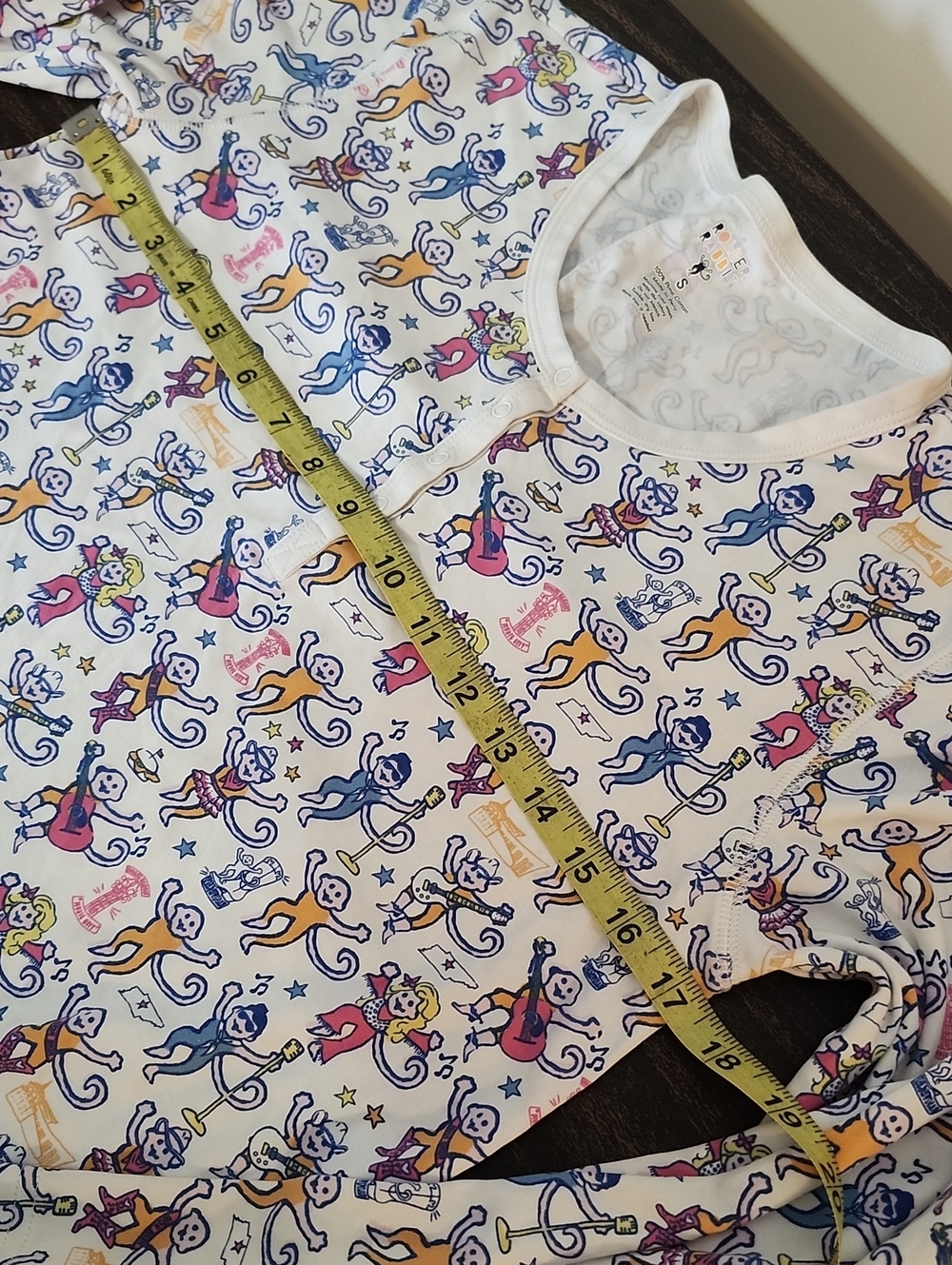 Women’s Roller Rabbit Monkey Pajama Set Pima Cotton Monkeys Small - Picture 4 of 8
